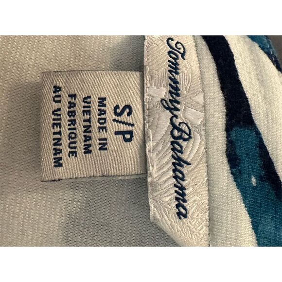 Tommy Bahama Petites Blue Zanzebra Sheath Dress Knee Length PS - Picture 5 of 7